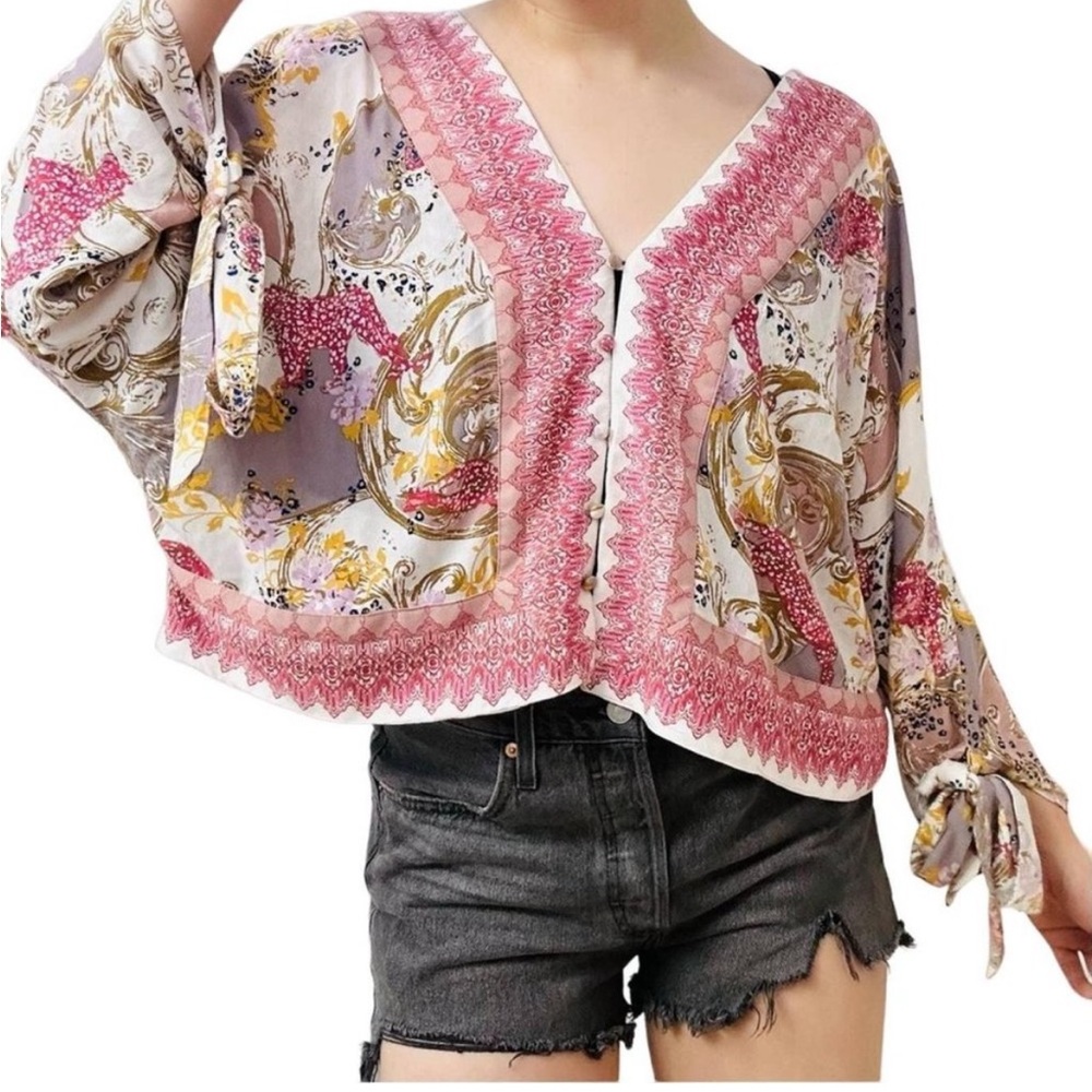 FREE PEOPLE / Catch Me If You Can Top/ Size M - Picture 7 of 12